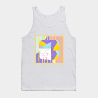 Purple woman line Art Tank Top